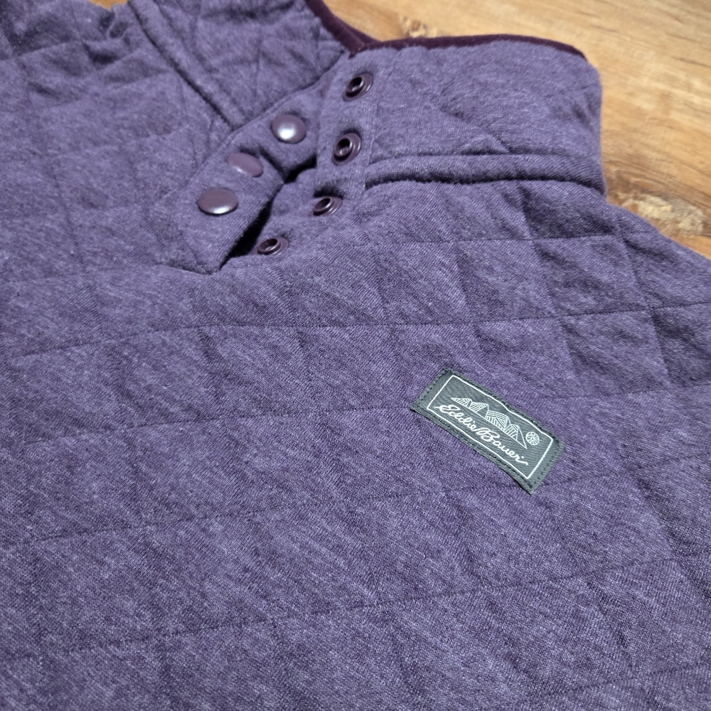 Eddie Bauer Purple Quilted Zip-Up Sweatshirt - Picture 2 of 7